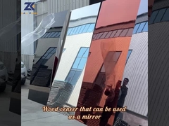 दर्पण दीवार पैनल अग्निरोधक लकड़ी लिबास पैनल