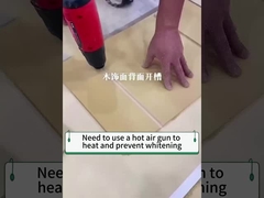 लकड़ी के फनीर पैनलों के ग्रूविंग और कोने झुकने