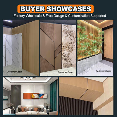Light Luxury Wood Grain Wall Panel, Fire-resistant And Moth Proof Bamboo Wood Fiber Wood Decorative Panel