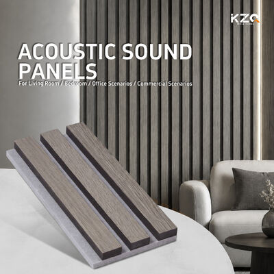MDF Polyester Fiber Wood Slat Absorbing Soundproof Plate For Home Studio Piano Room