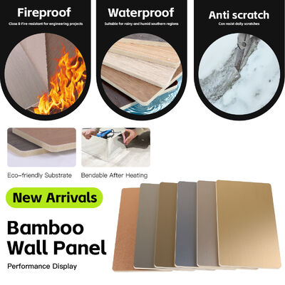 High Quality Metal Texture Matte Interior Bamboo Wall Panels for Apartment Projects