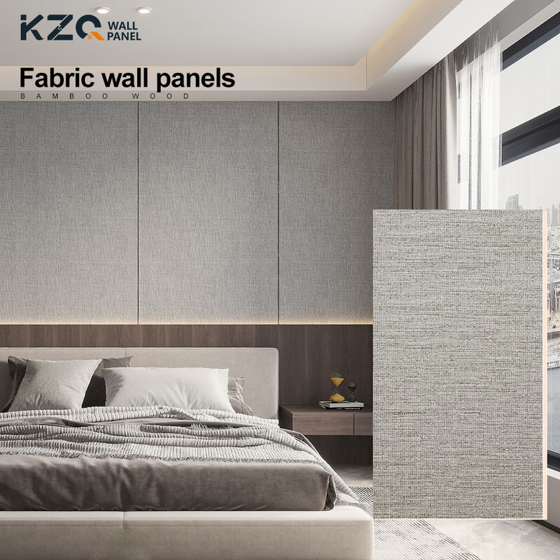 Modern Style Fabric Texture Design Bamboo Charcoal Wood Veneer For Indoor Decoration